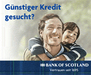 Ratenkredit der Bank of Scotland belegt 1. Platz im Kreditvergleich