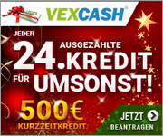 Weihnachtsaktion – Kurzzeitkredit-Anbieter VEXCASH schenkt jedem 24. Neukunden den ausgezahlten Kredit